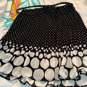 Elle Polka Dot Pleated Belted Skirt